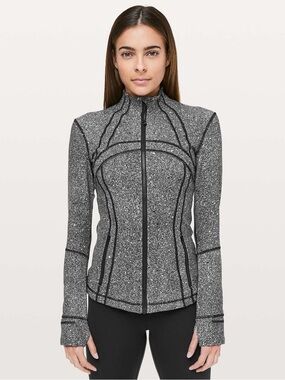 Lululemon Define Jacket in Luminesce Splatter Black and White Full Zip Jacket